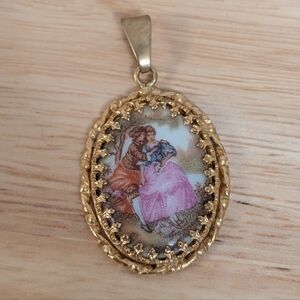 Vintage Limoges Pendant